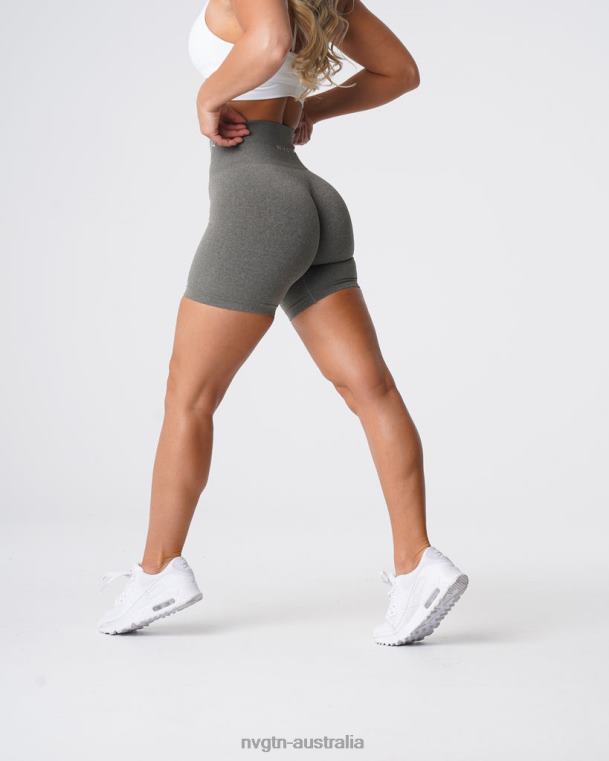 Women Pro Seamless Shorts 04060368 Khaki Green Fitness NVGTN