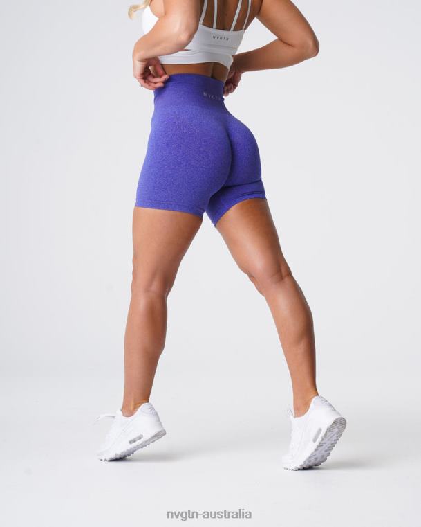 Women Pro Seamless Shorts 04060374 Electric Blue Fitness NVGTN
