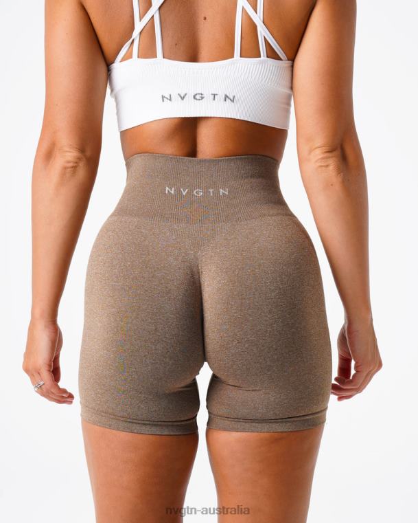 Women Pro Seamless Shorts 04060387 Mocha Fitness NVGTN