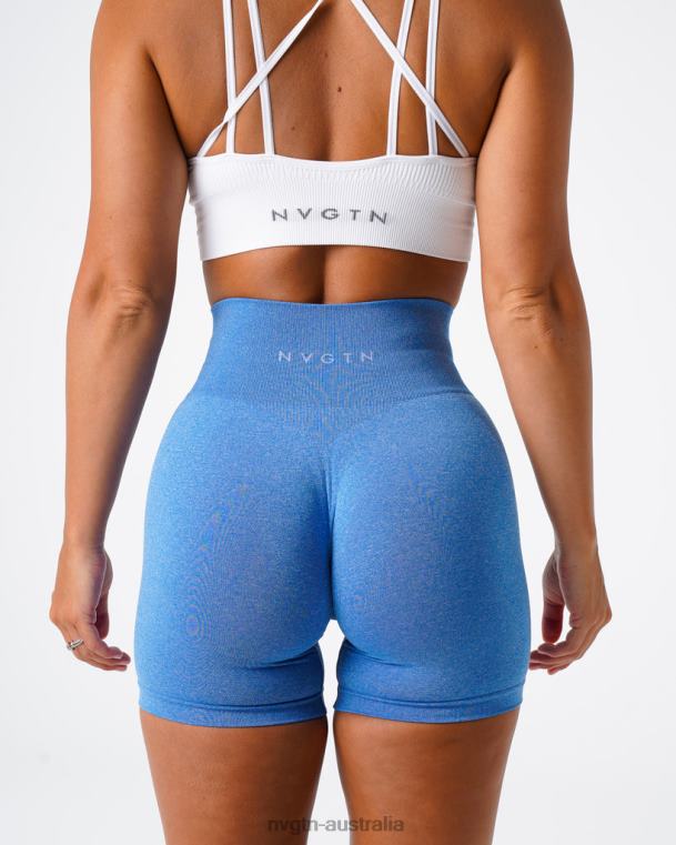 Women Pro Seamless Shorts 04060389 Ocean Blue Fitness NVGTN