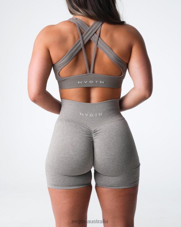 Women Scrunch Seamless Shorts 04060395 Taupe Fitness NVGTN
