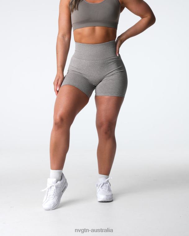 Women Scrunch Seamless Shorts 04060395 Taupe Fitness NVGTN