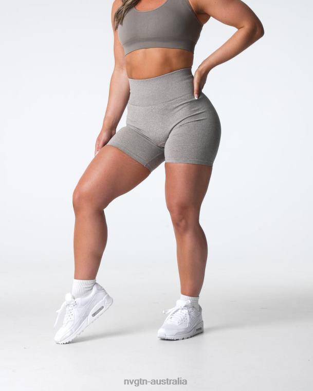Women Scrunch Seamless Shorts 04060395 Taupe Fitness NVGTN