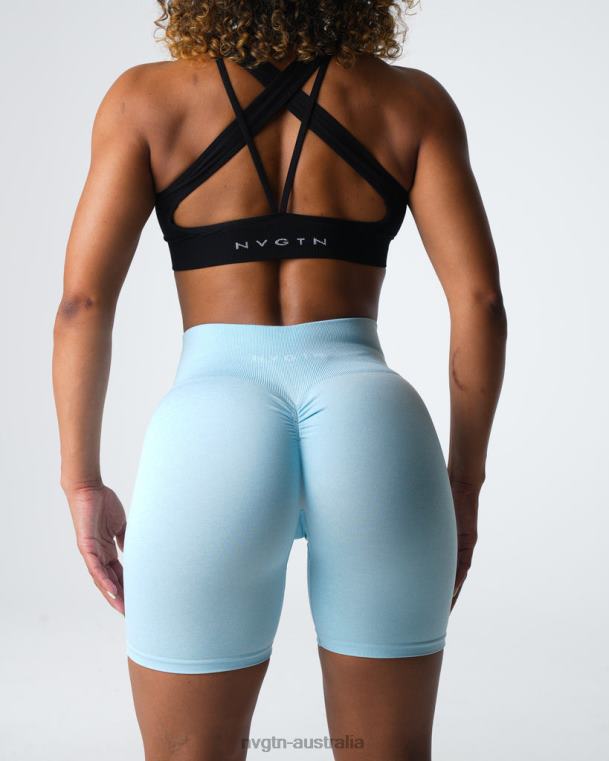 Women Scrunch Seamless Shorts 04060396 Pastel Blue Fitness NVGTN