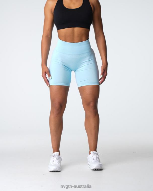 Women Scrunch Seamless Shorts 04060396 Pastel Blue Fitness NVGTN