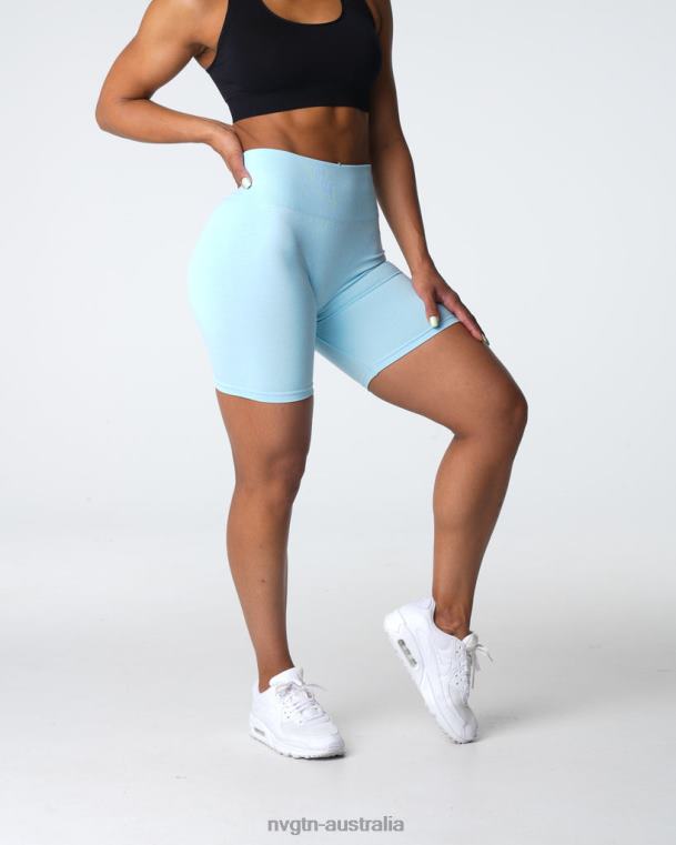 Women Scrunch Seamless Shorts 04060396 Pastel Blue Fitness NVGTN