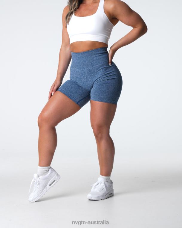Women Scrunch Seamless Shorts 04060399 Slate Blue Fitness NVGTN