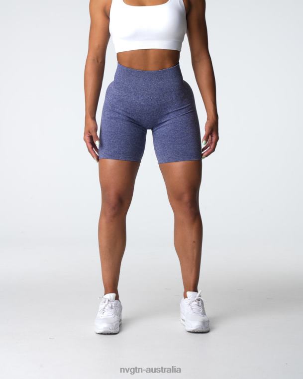 Women Scrunch Seamless Shorts 04060400 Indigo Fitness NVGTN