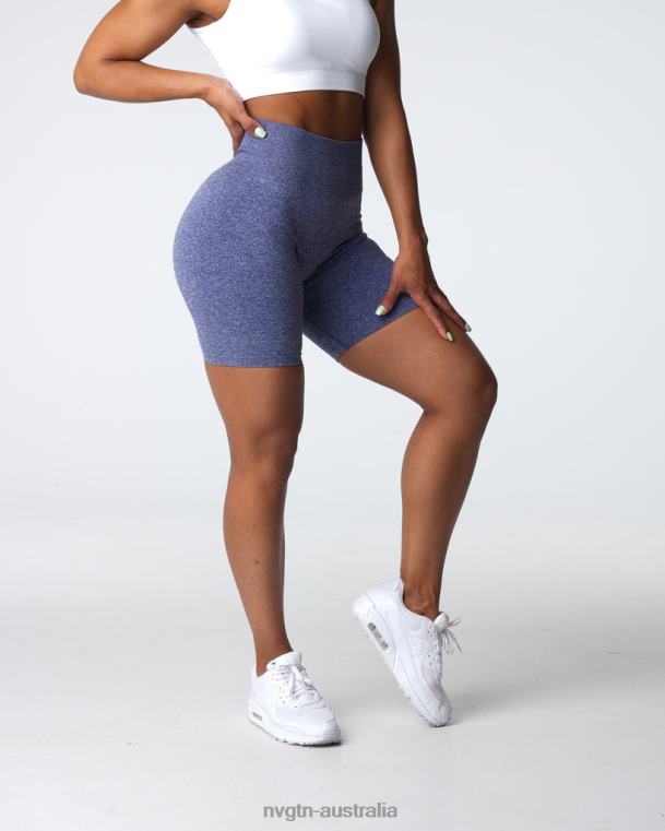 Women Scrunch Seamless Shorts 04060400 Indigo Fitness NVGTN