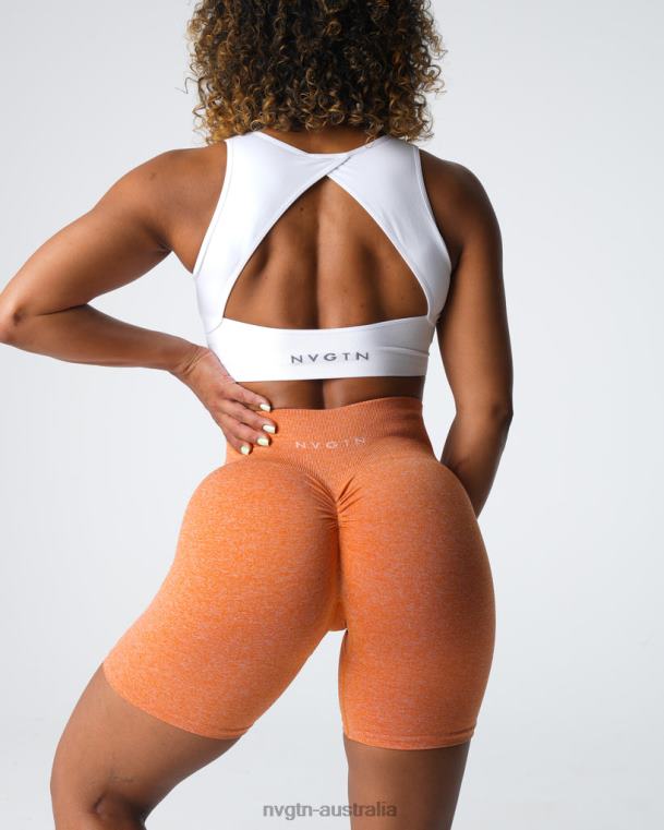 Women Scrunch Seamless Shorts 04060401 Burnt Orange Fitness NVGTN