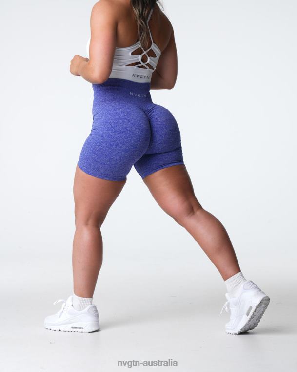 Women Scrunch Seamless Shorts 04060402 Electric Blue Fitness NVGTN