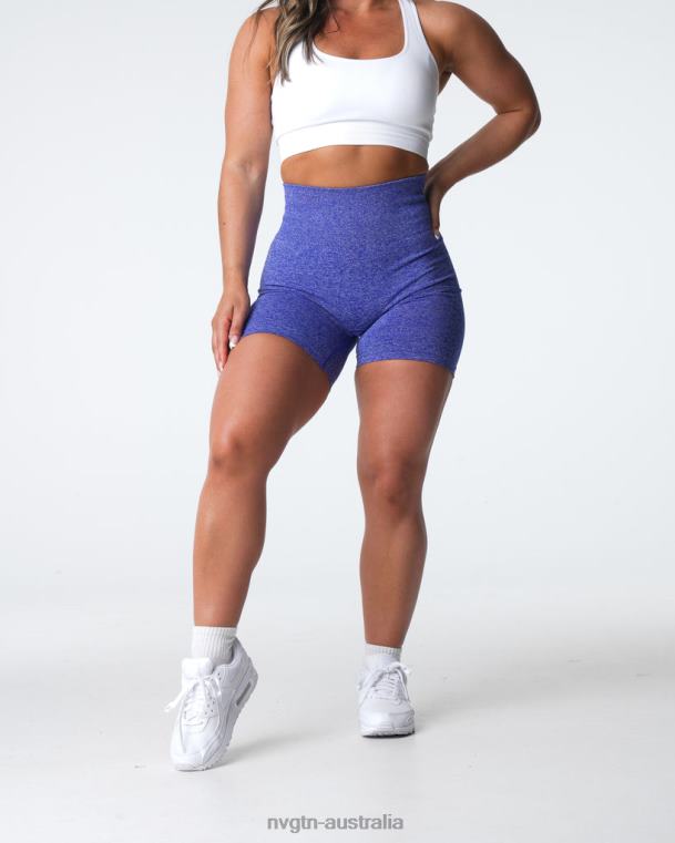 Women Scrunch Seamless Shorts 04060402 Electric Blue Fitness NVGTN