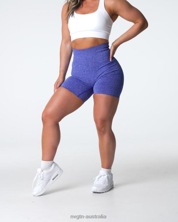 Women Scrunch Seamless Shorts 04060402 Electric Blue Fitness NVGTN