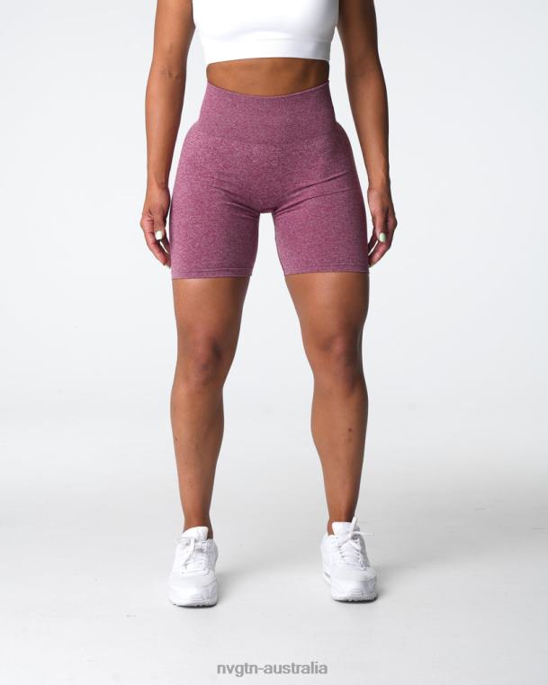 Women Scrunch Seamless Shorts 04060410 Maroon Fitness NVGTN