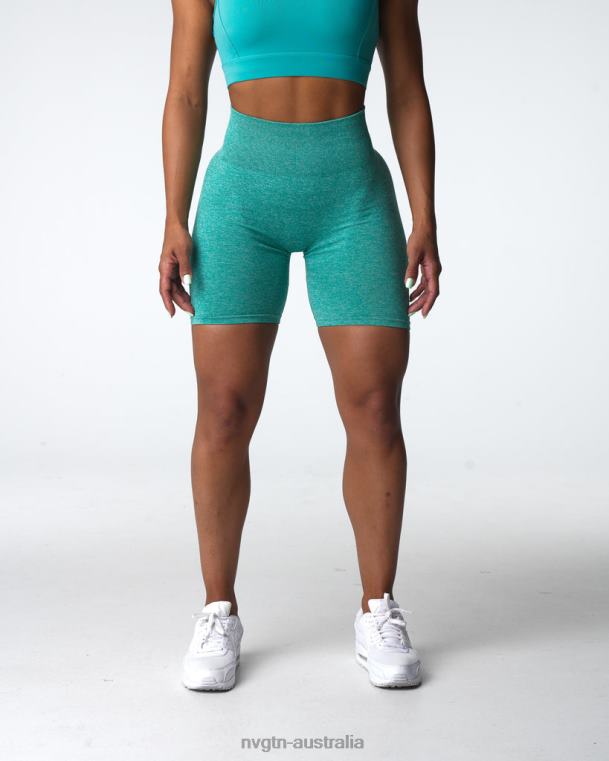 Women Scrunch Seamless Shorts 04060413 Turquoise Fitness NVGTN