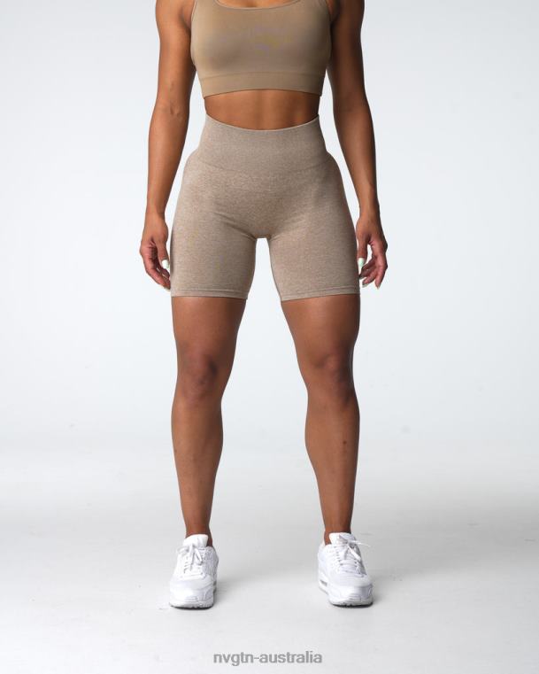Women Scrunch Seamless Shorts 04060414 Beige Fitness NVGTN
