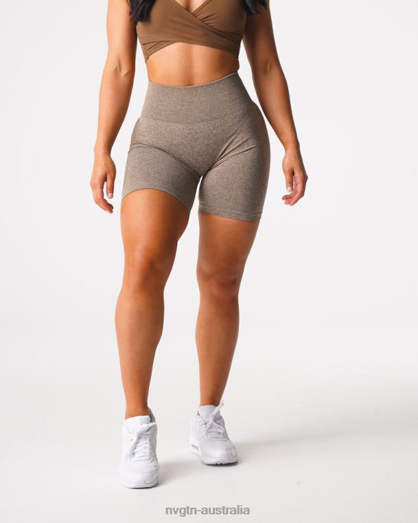 Women Scrunch Seamless Shorts 04060418 Mocha Fitness NVGTN