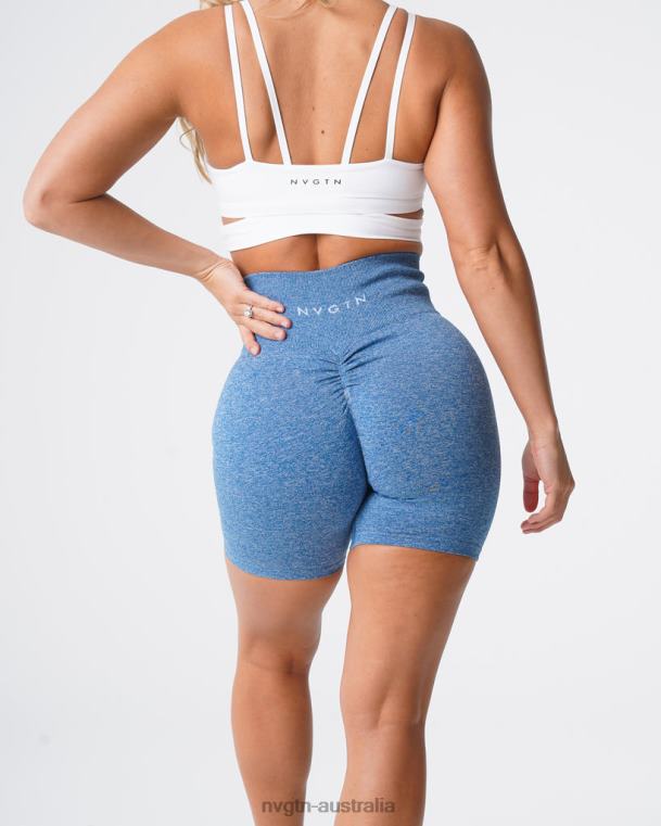 Women Scrunch Seamless Shorts 04060421 Sky Blue Fitness NVGTN