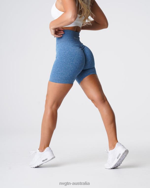 Women Scrunch Seamless Shorts 04060421 Sky Blue Fitness NVGTN