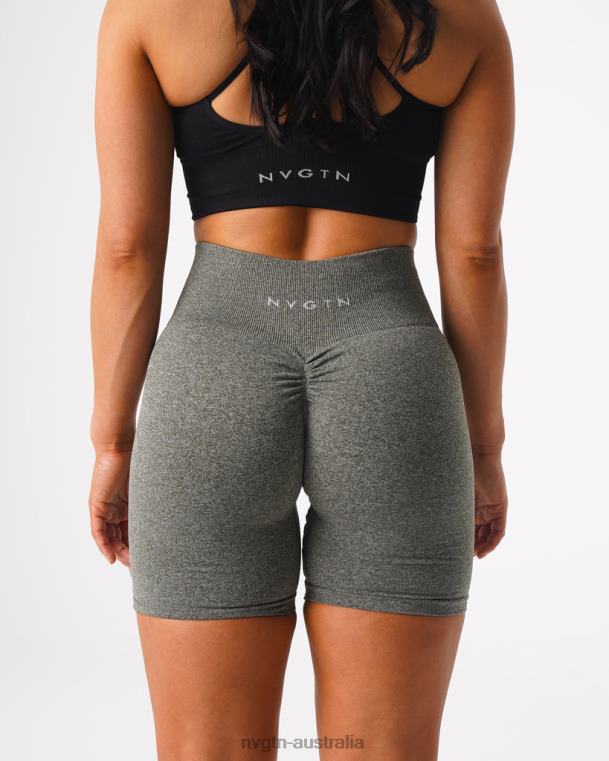 Women Scrunch Seamless Shorts 04060425 Khaki Green Fitness NVGTN