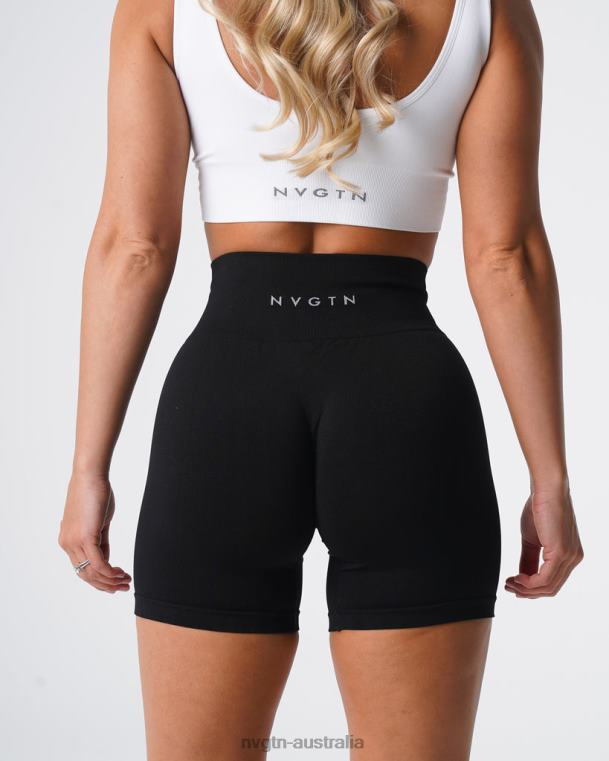 Women Solid Seamless Shorts 04060429 Black Fitness NVGTN