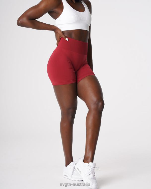 Women Solid Seamless Shorts 04060460 Carmine Fitness NVGTN