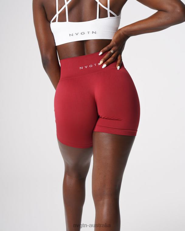 Women Solid Seamless Shorts 04060460 Carmine Fitness NVGTN