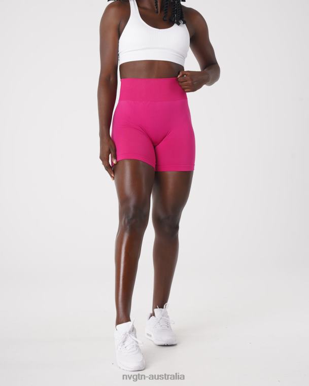 Women Solid Seamless Shorts 04060462 Magenta Fitness NVGTN