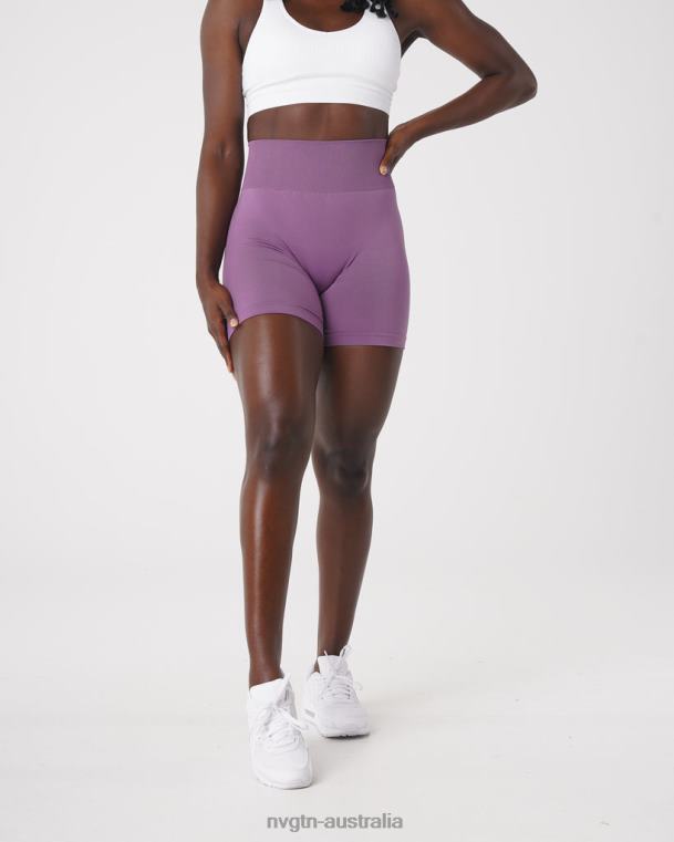 Women Solid Seamless Shorts 04060463 Orchid Fitness NVGTN