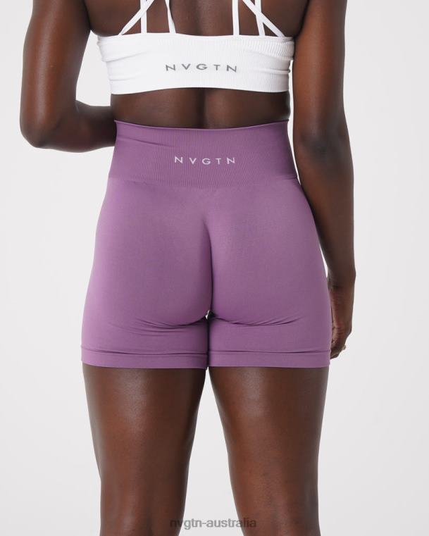 Women Solid Seamless Shorts 04060463 Orchid Fitness NVGTN