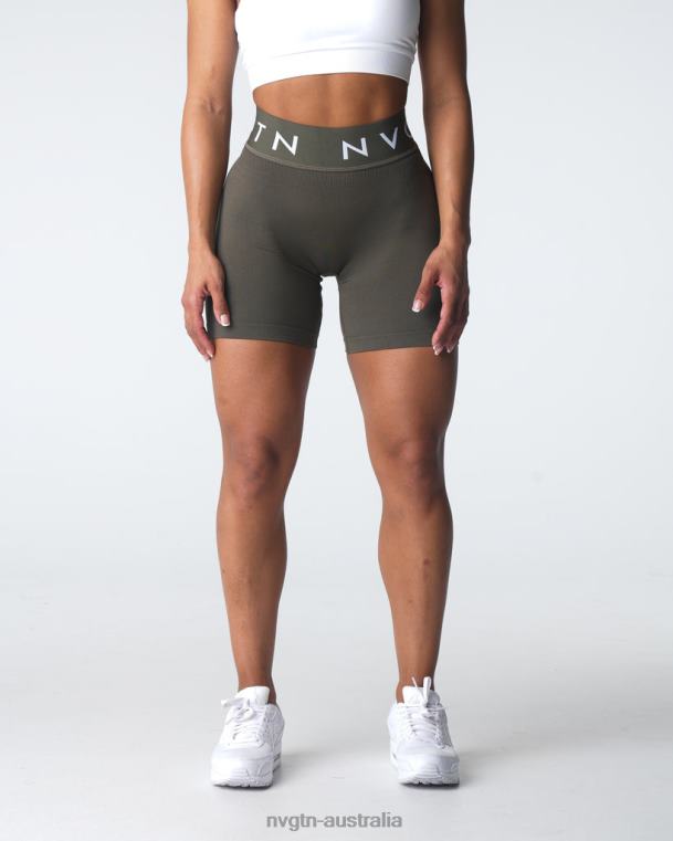 Women Sport Seamless Shorts 04060432 Olive Fitness NVGTN