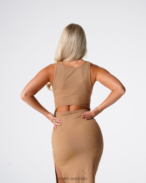 Women Lost In Paradise Maxi Dress 04060719 Mocha Lifestyle NVGTN